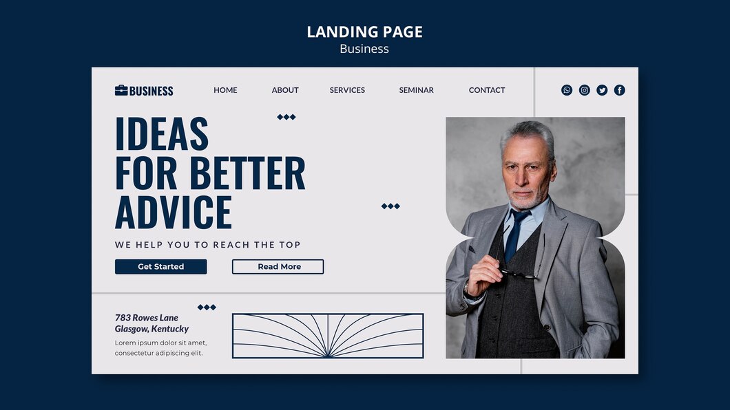 Archive Magazine — business landing page design